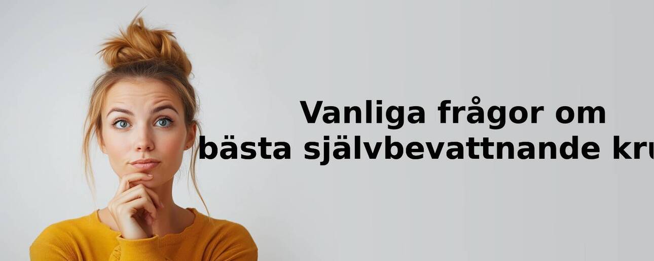 Vanliga frågor om självbevattnande kruka