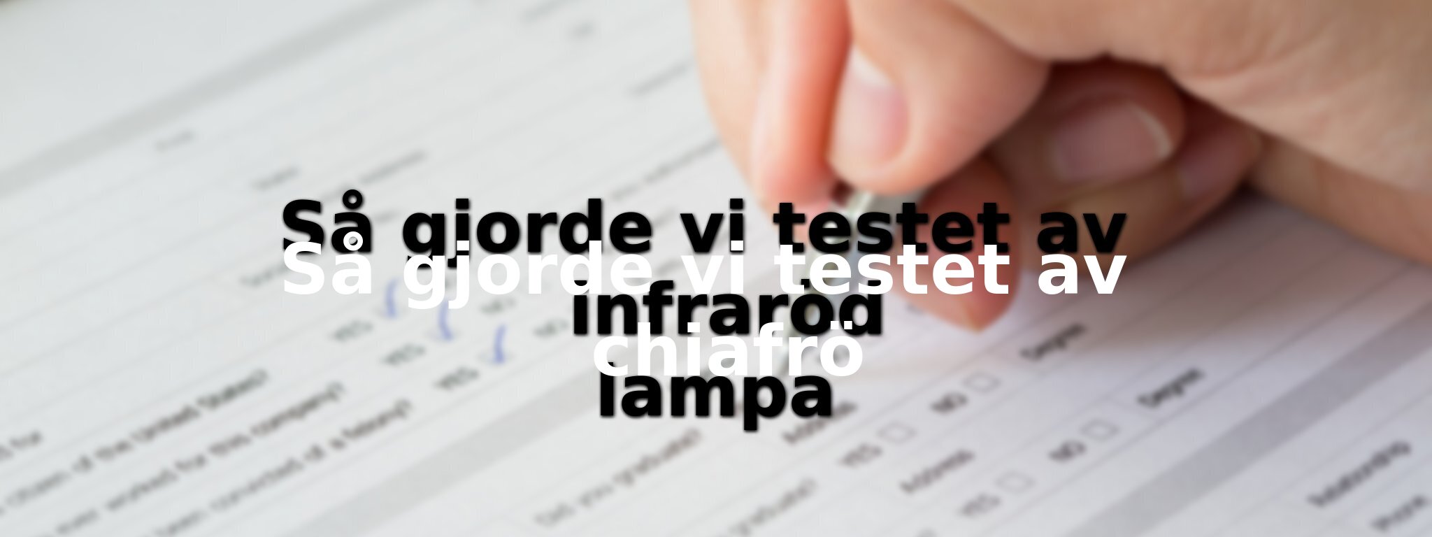 Om vårt test av chiafrö