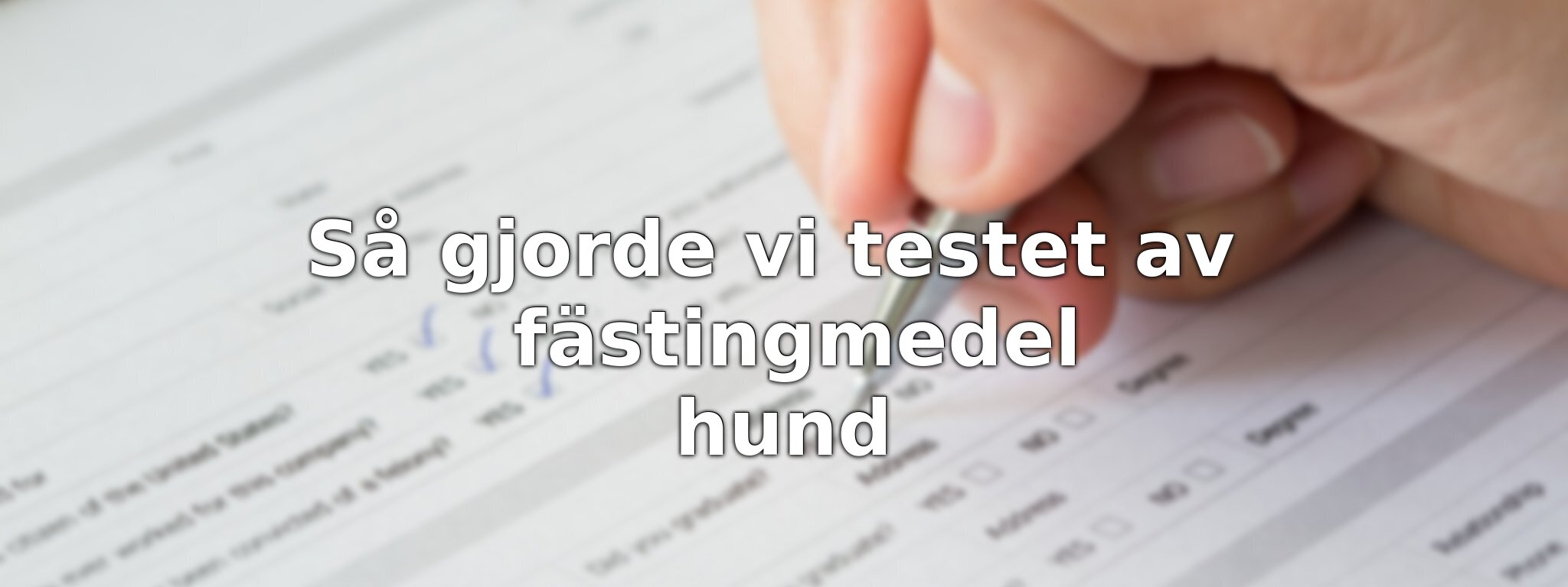 Om vårt test av fästingmedel hund