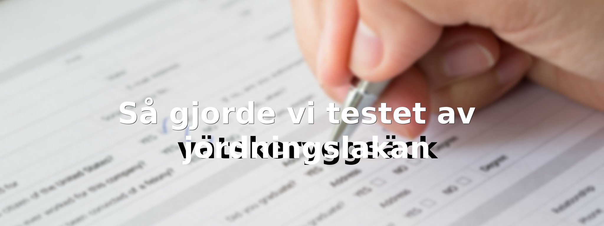 Om vårt test av jordningslakan