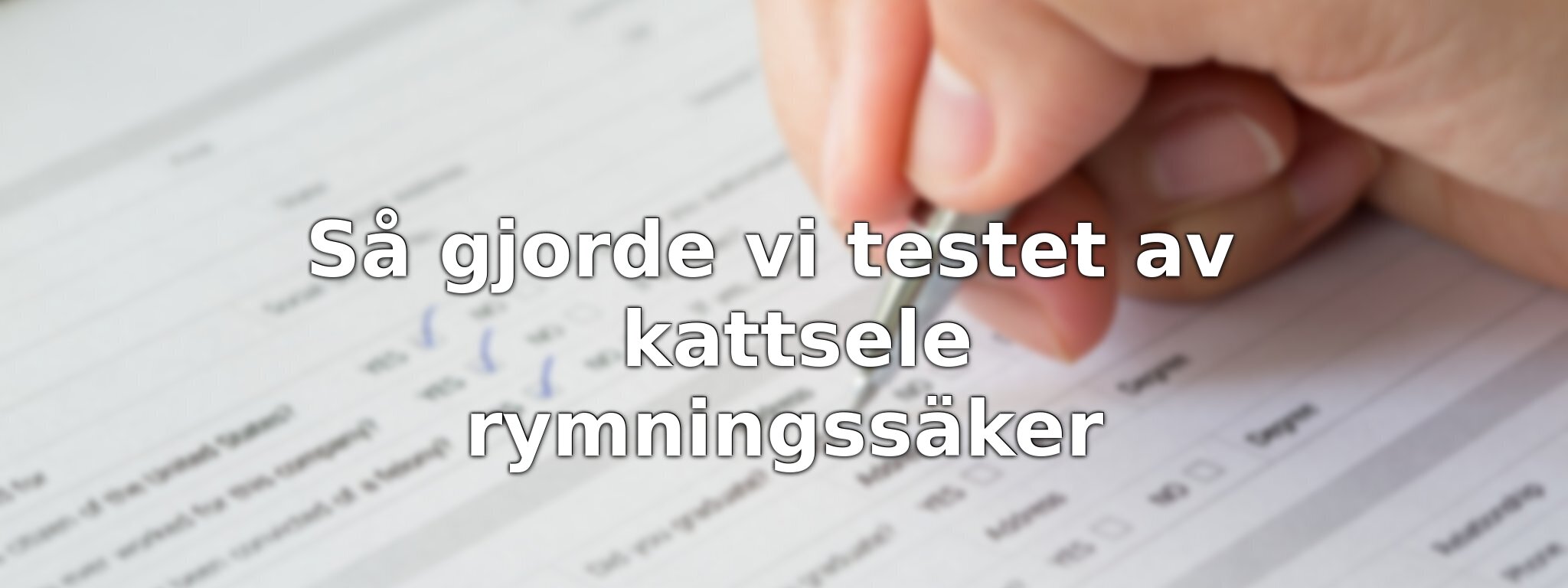 Om vårt test av kattsele rymningssäker