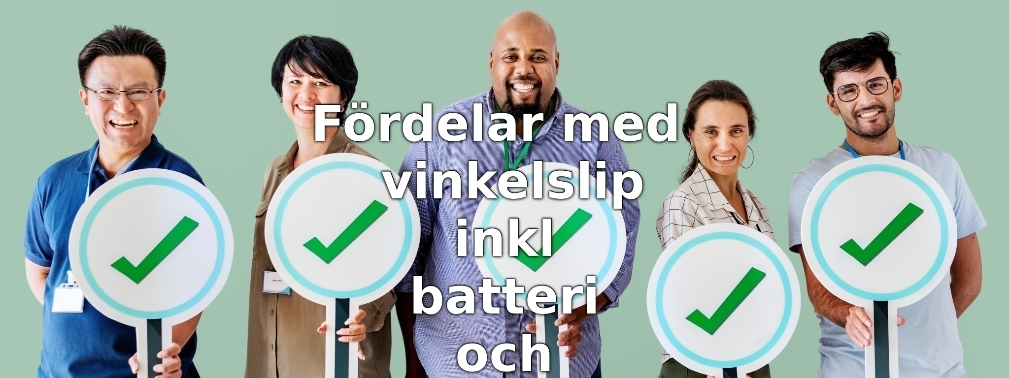 Fördelar med vinkelslip inkl batteri och laddare