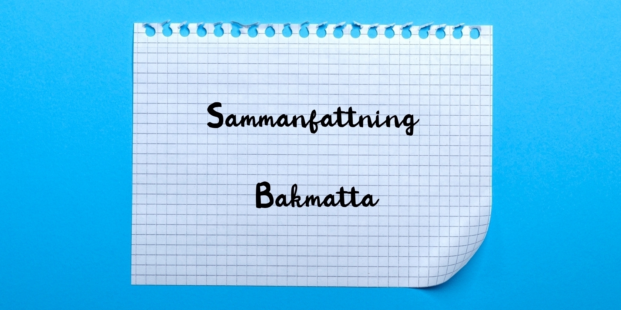 Sammanfattning av bakmatta