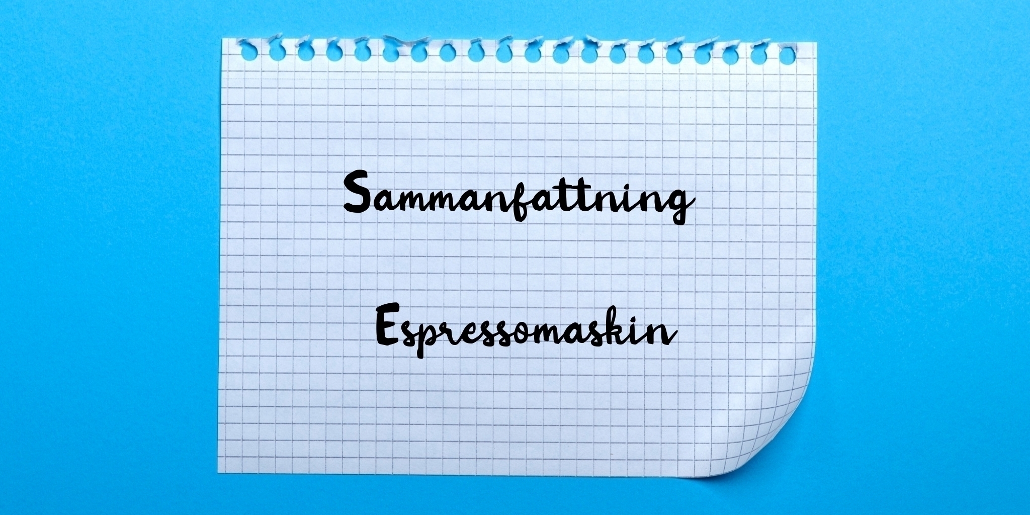 Sammanfattning av espressomaskin