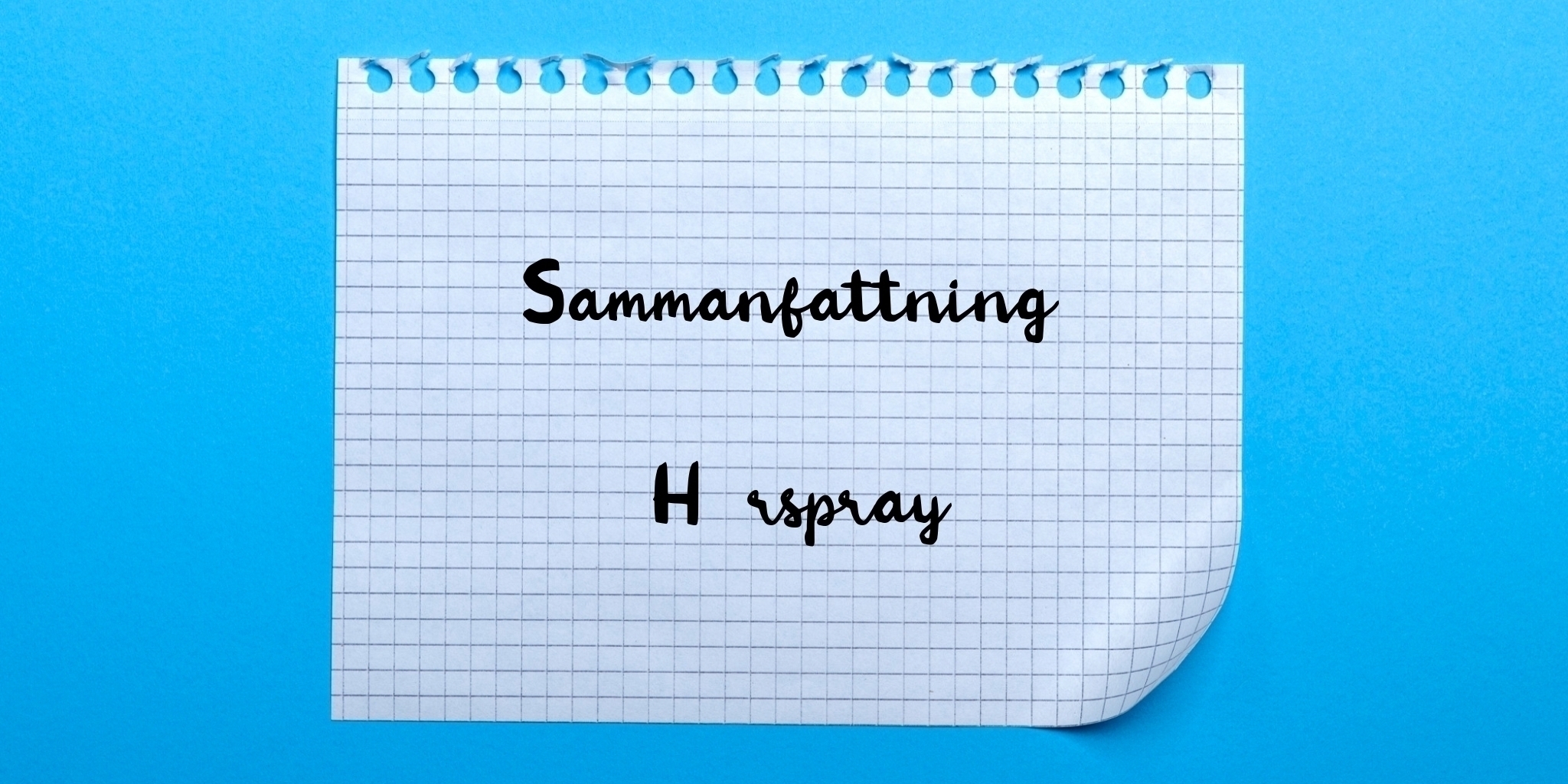 Sammanfattning av hårspray