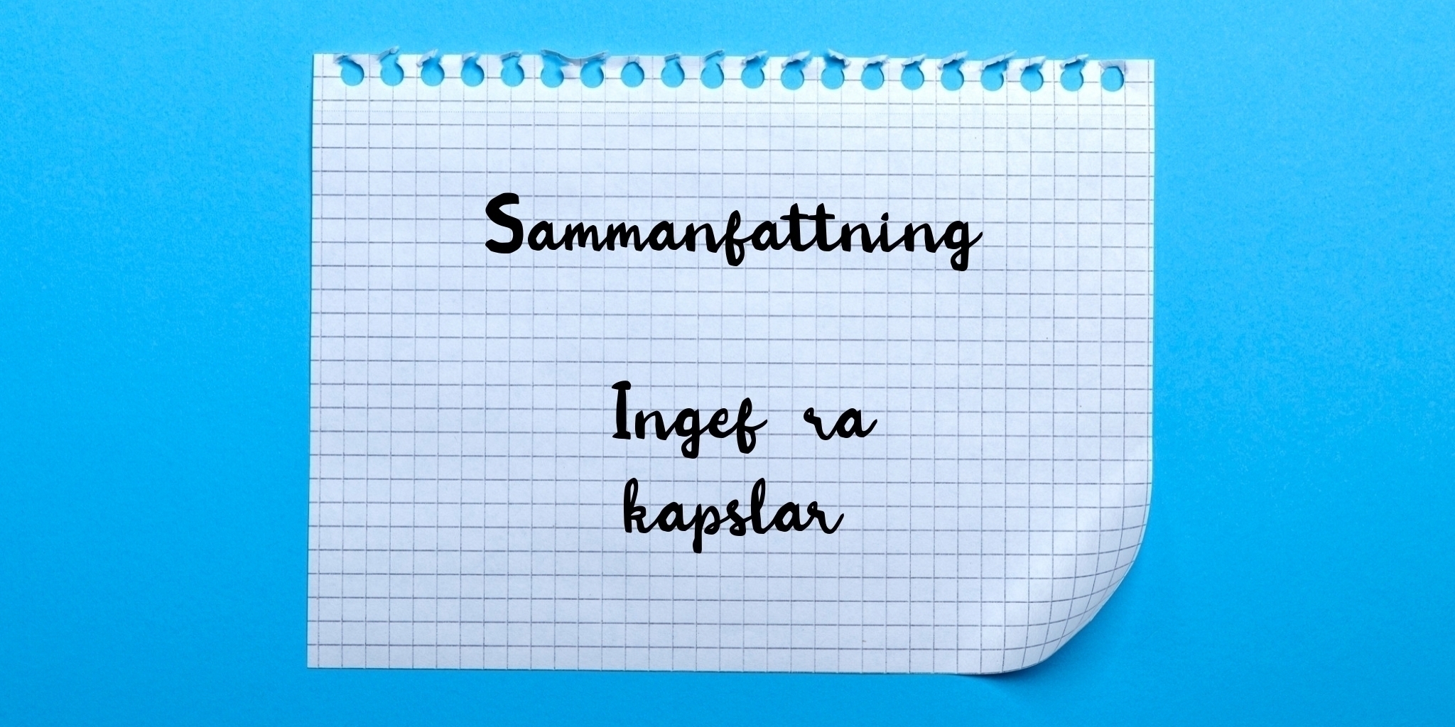 Sammanfattning av ingefära kapslar