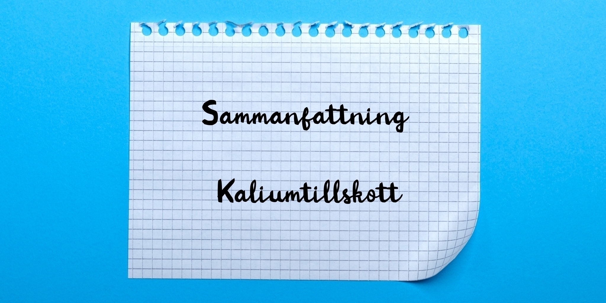 Sammanfattning av kaliumtillskott