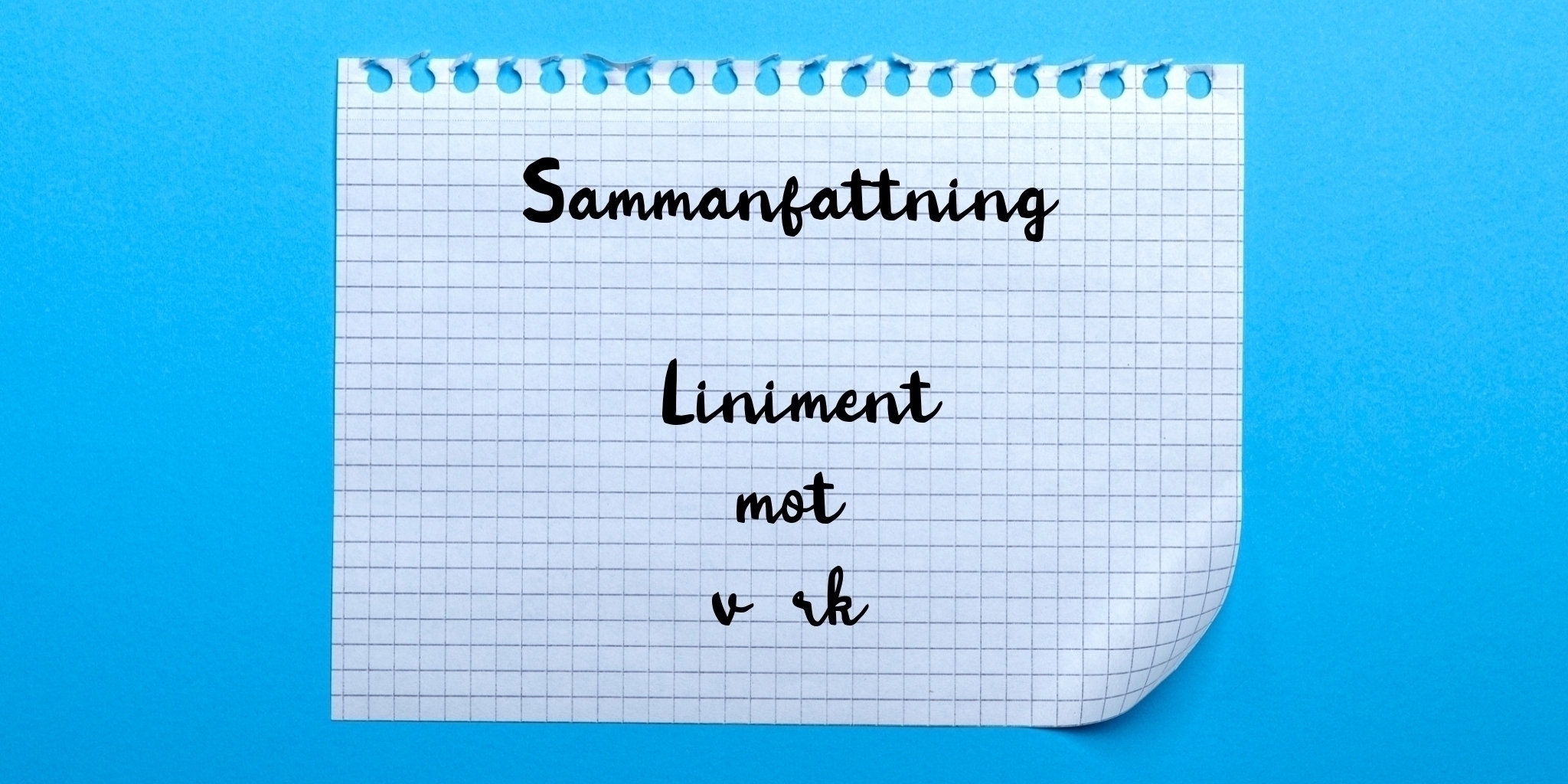 Sammanfattning av liniment mot värk