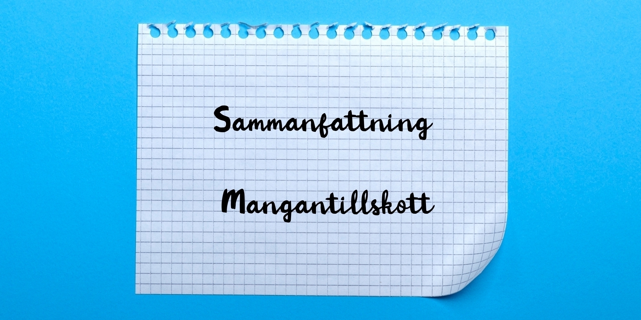 Sammanfattning av mangantillskott