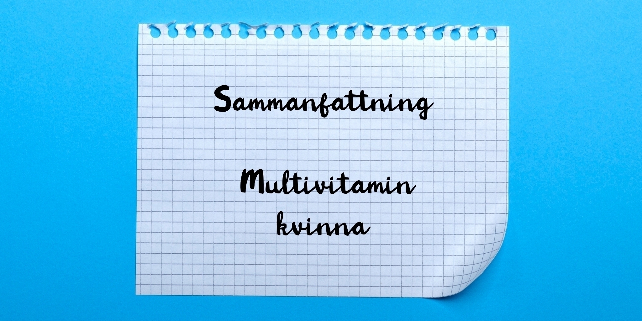 Sammanfattning av multivitamin kvinna