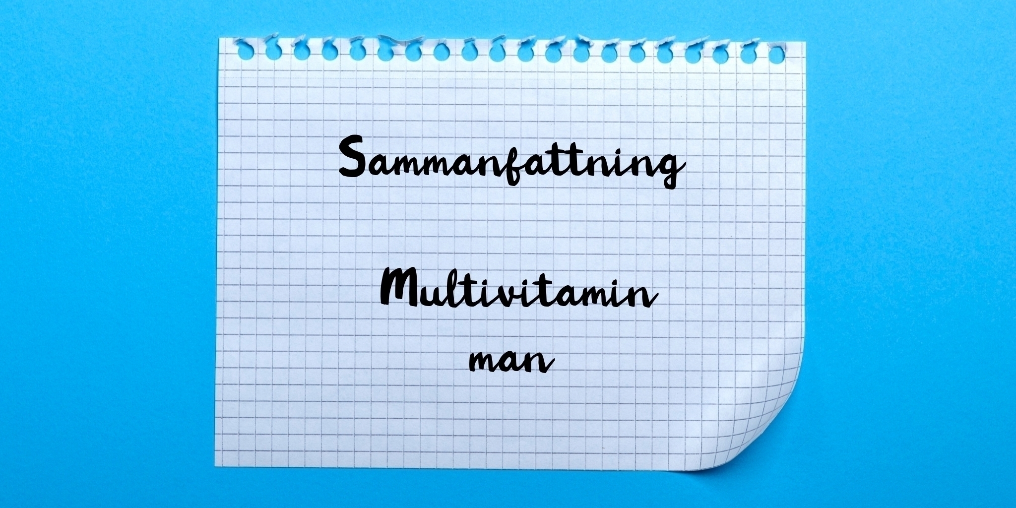Sammanfattning av multivitamin man