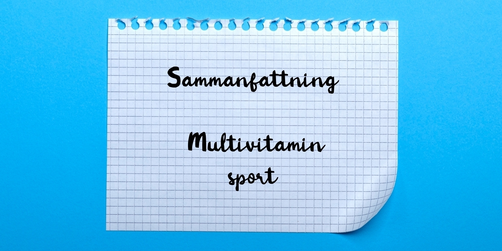Sammanfattning av multivitamin sport