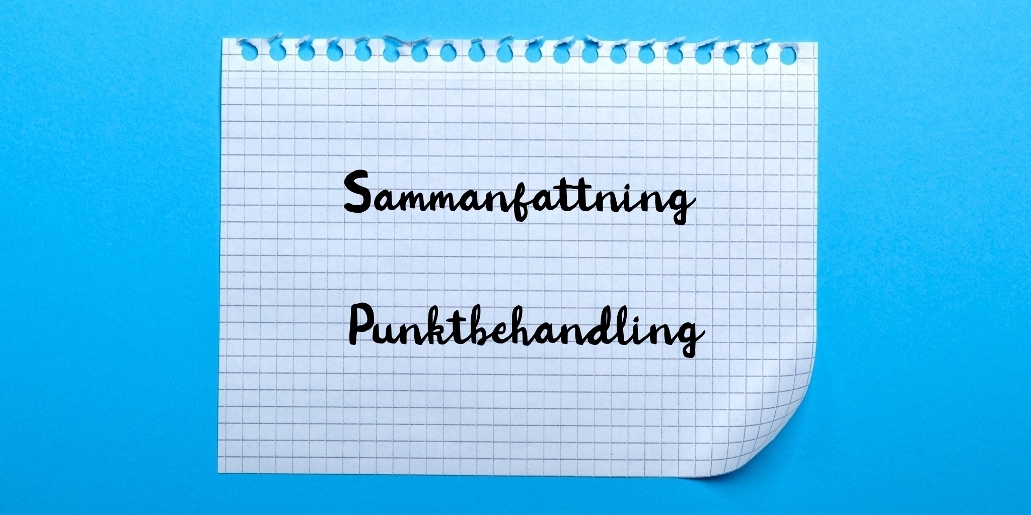 Sammanfattning av punktbehandling