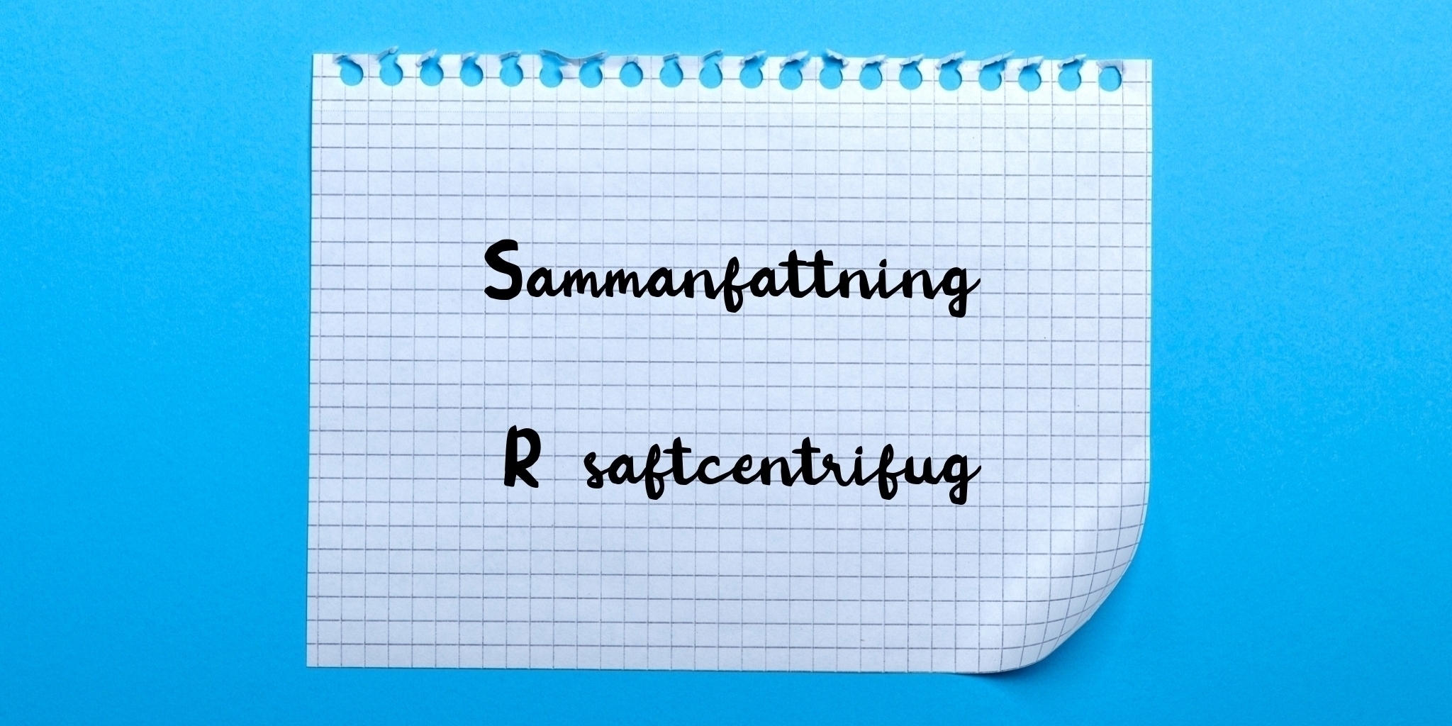 Sammanfattning av råsaftcentrifug
