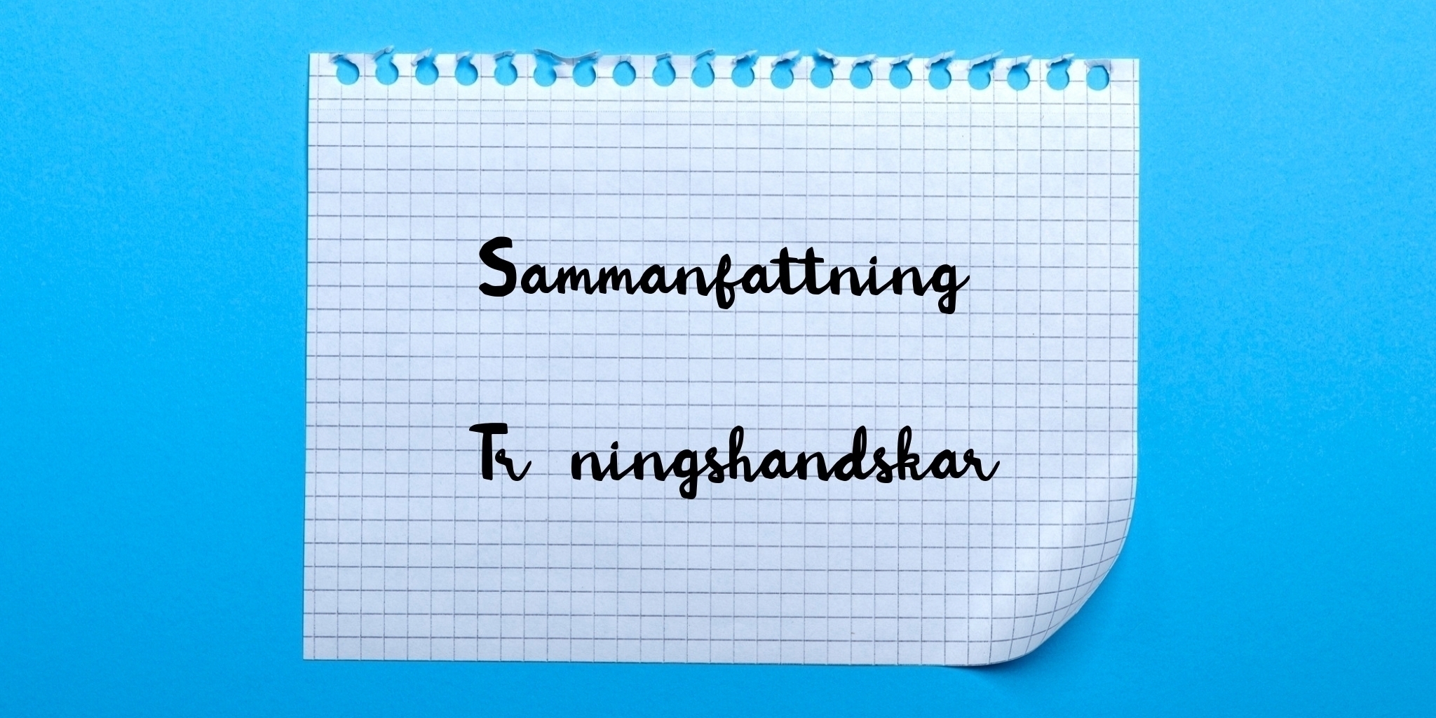 Sammanfattning av träningshandskar