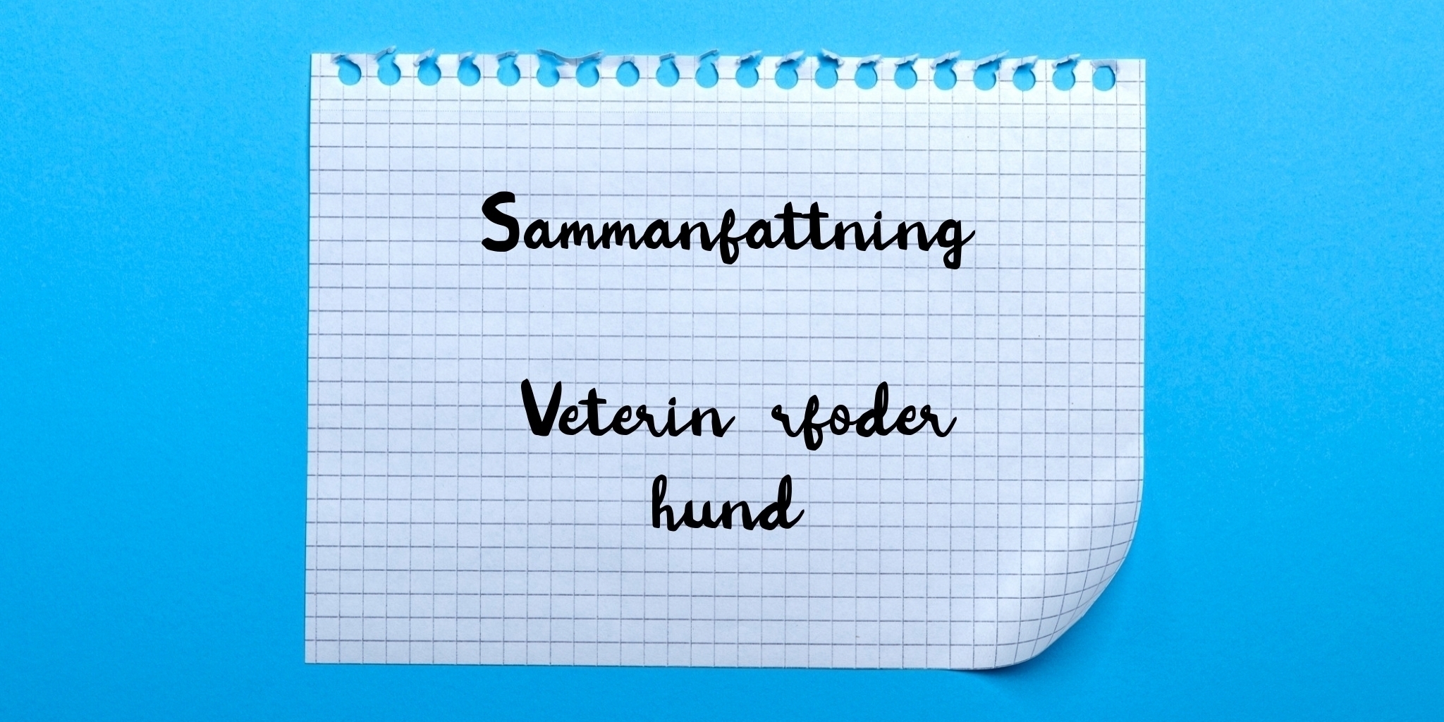 Sammanfattning av veterinärfoder hund