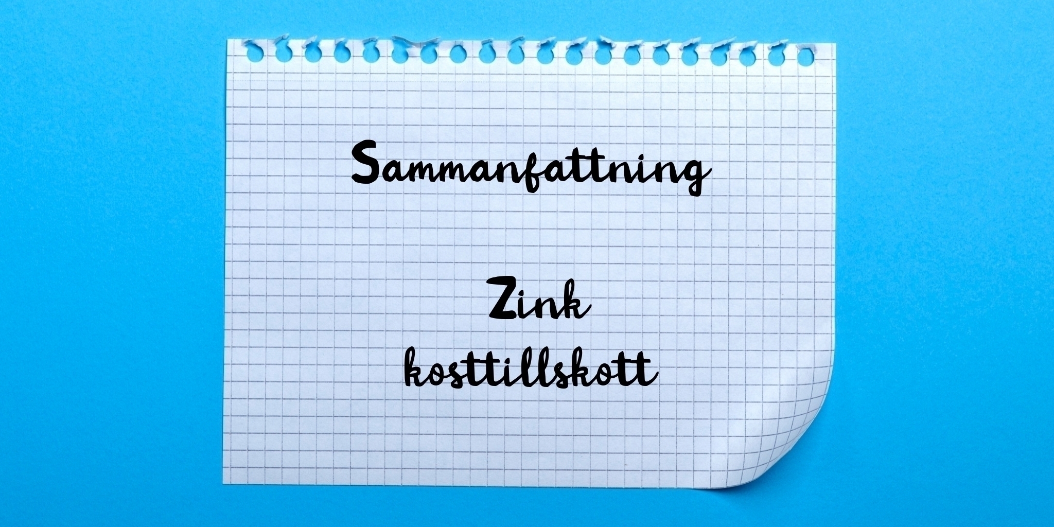 Sammanfattning av zink kosttillskott