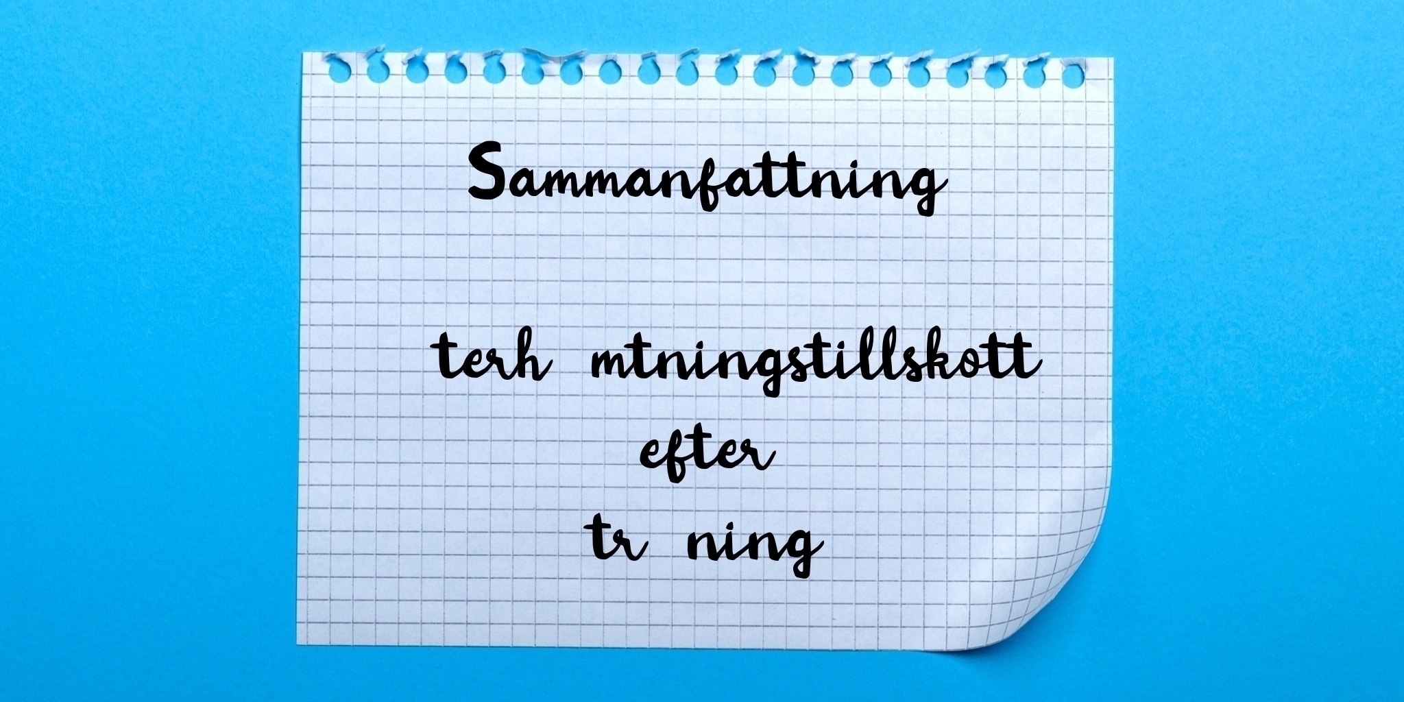 Sammanfattning av Återhämtningstillskott efter träning