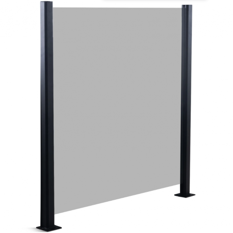 Glasräcke / staket i tonat glas