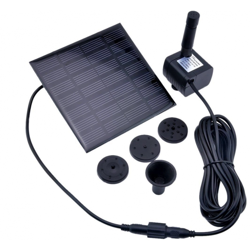 Minifontän med solceller