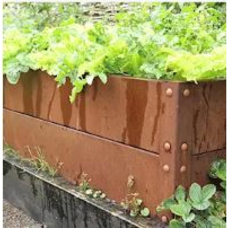 Odlingslåda/Pallkrage 2 Nivåer Corten