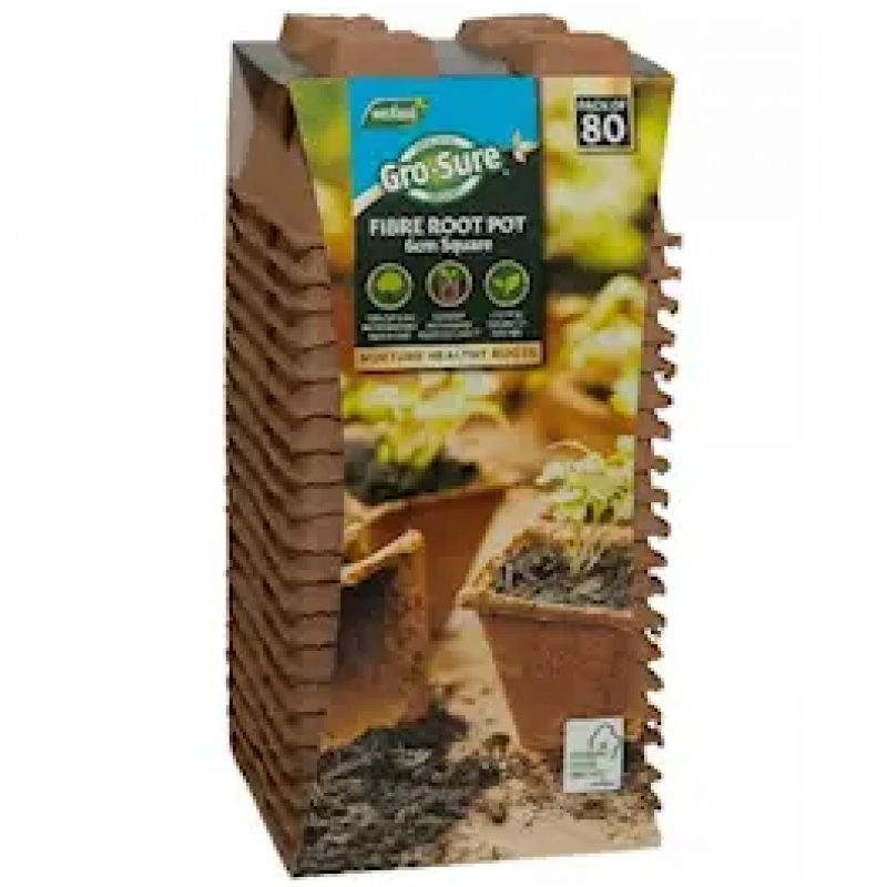 Fiberkruka Kvadratisk 6cm 80-pack