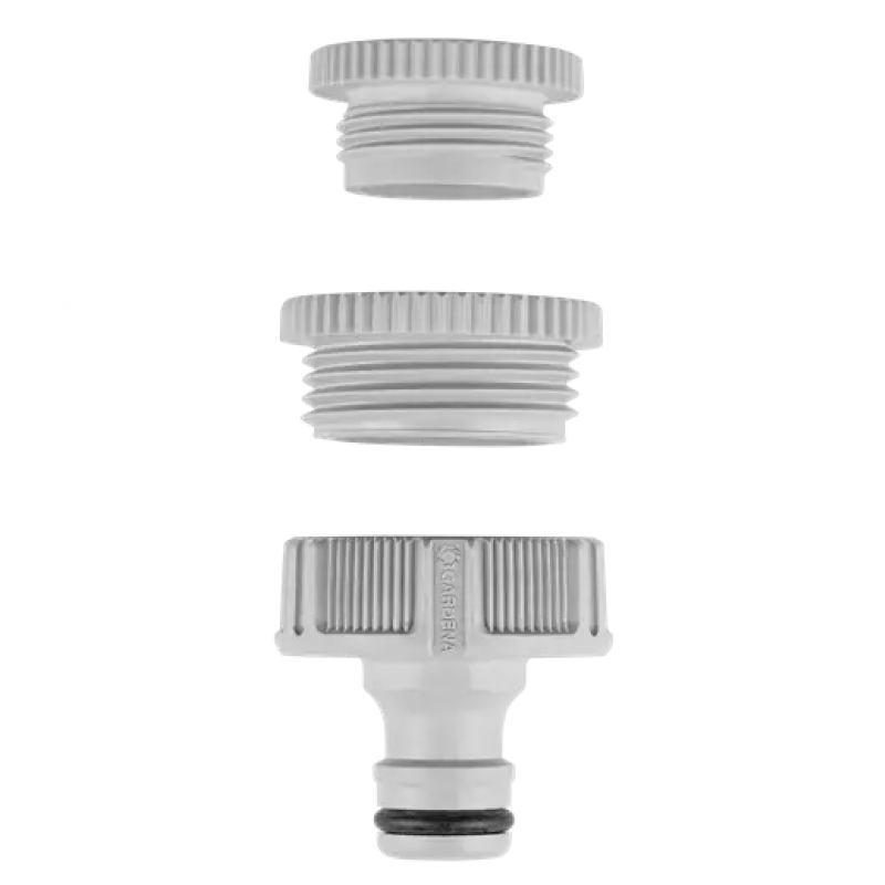 Krankoppling 1" med adapter för 3/4" och 1/2"