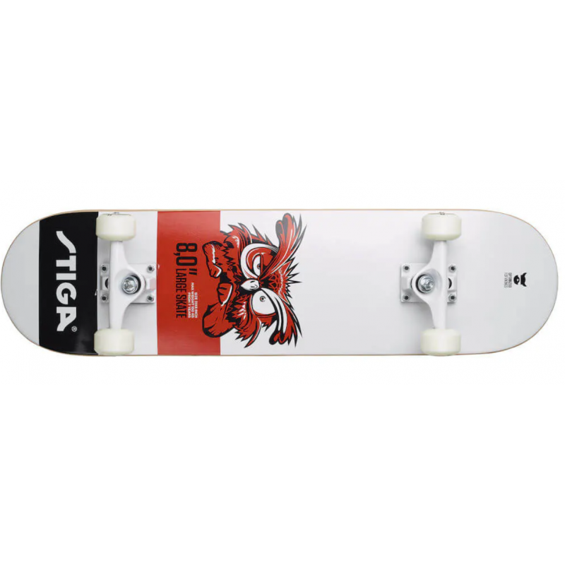 STIGA Skateboard Owl 8.0 White