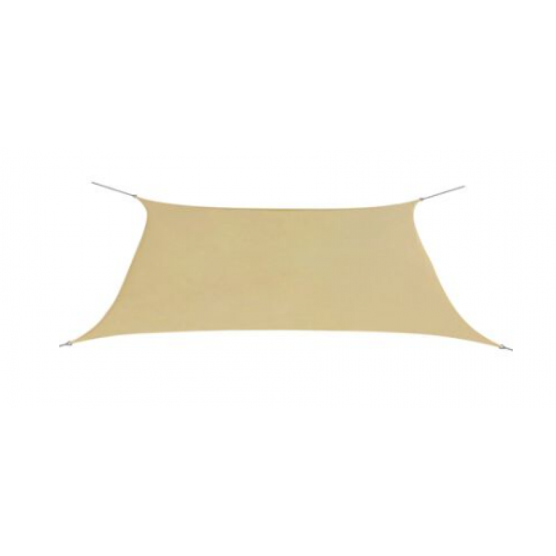 vidaXL Solsegel Oxfordtyg Rektangulärt 2x4 m, Beige