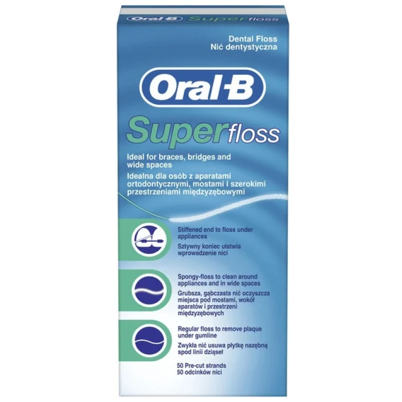Oral-B Super Floss Tandtråd Förklippta 50 st