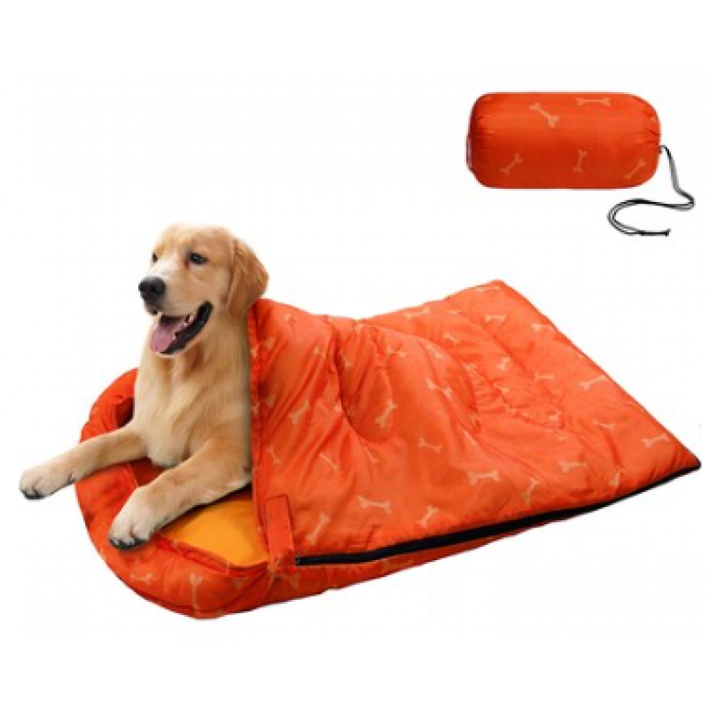 Utomhusresor Husdjurssovsäng Ultralätt sovsäck för husdjur - Orange