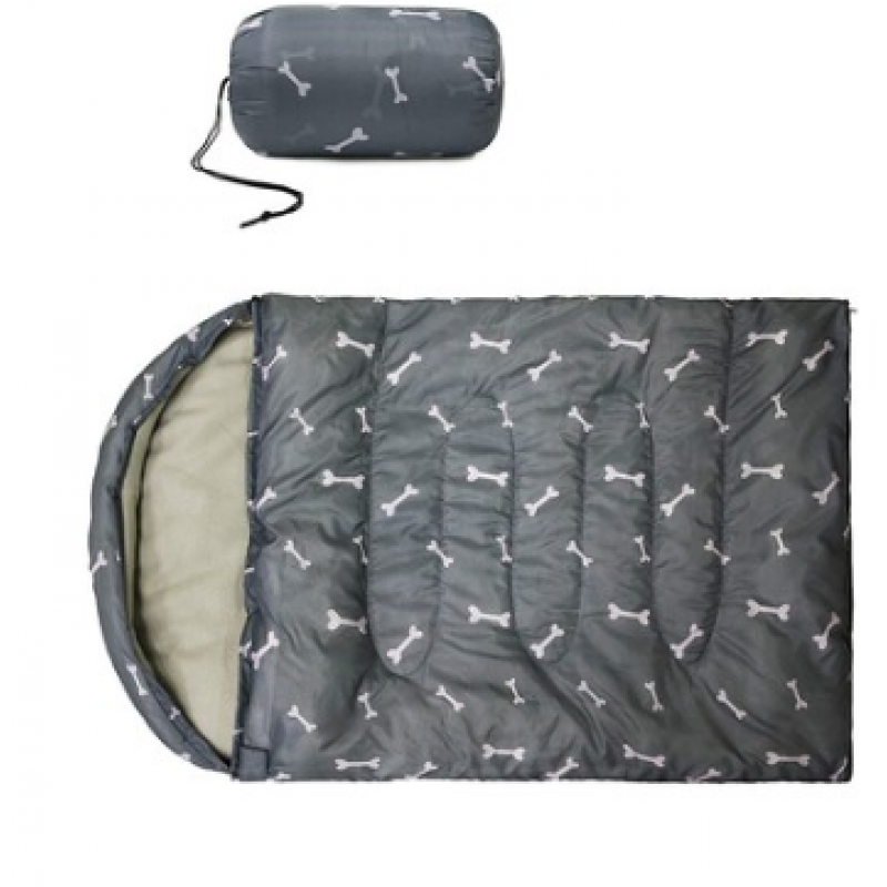Utomhusresor Husdjurssovsäng Ultralätt sovsäck för husdjur - grå