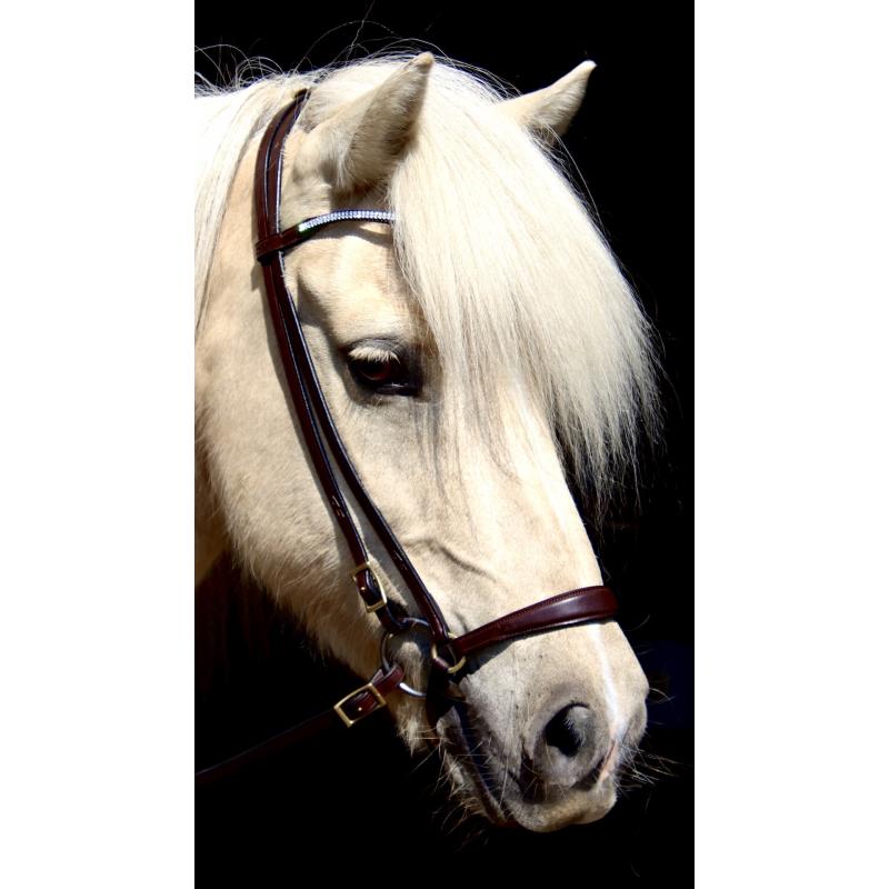 Denni Design Alisa Strass Pannband – Brunt 