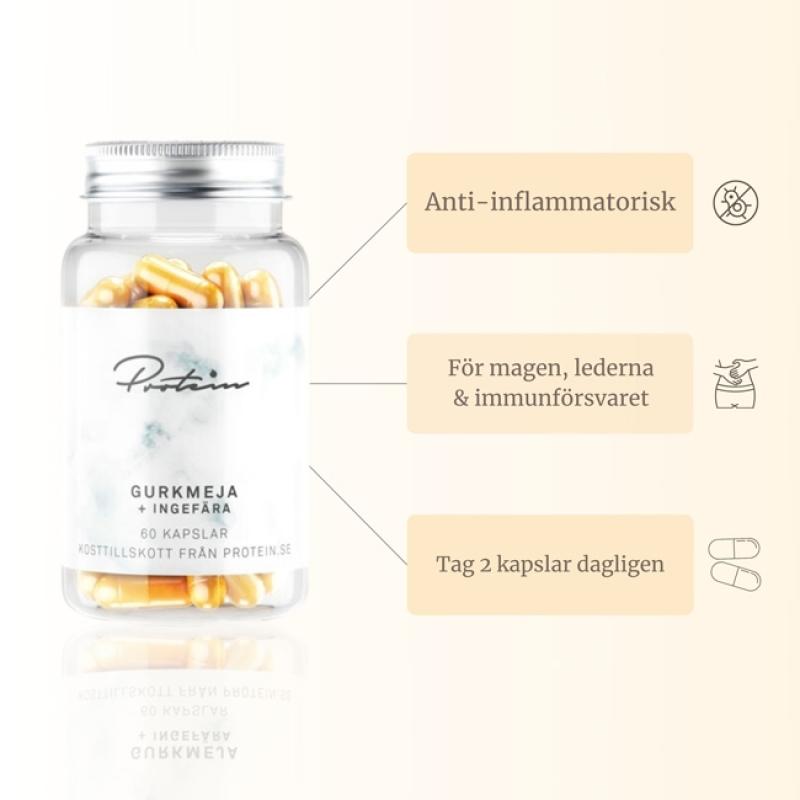 Ekologisk Ingefära + Gurkmeja Kapslar