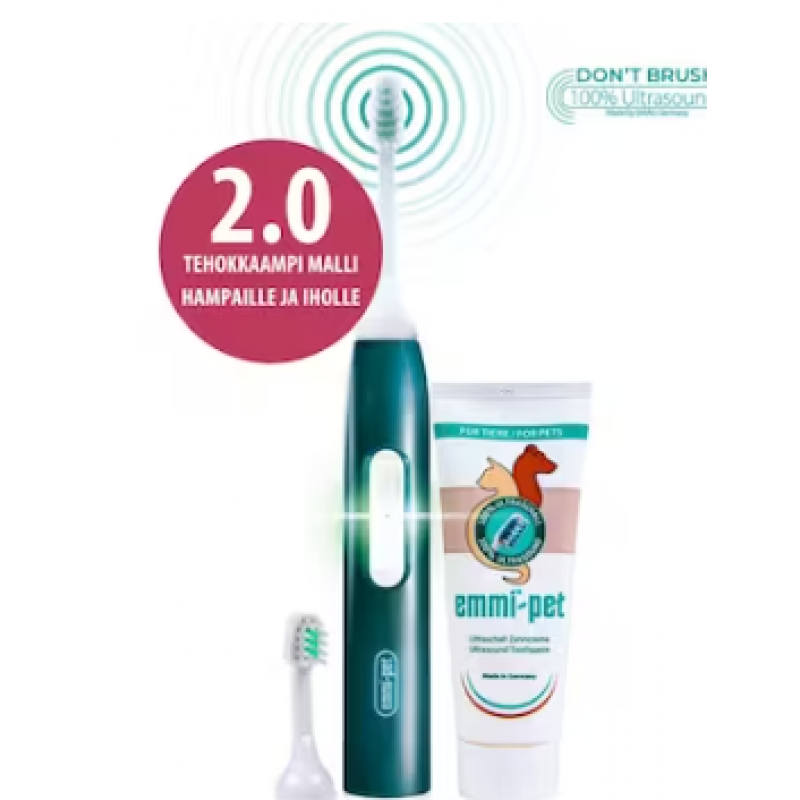 emmi®-pet 2.0 Ultraljudstandborste för hundar