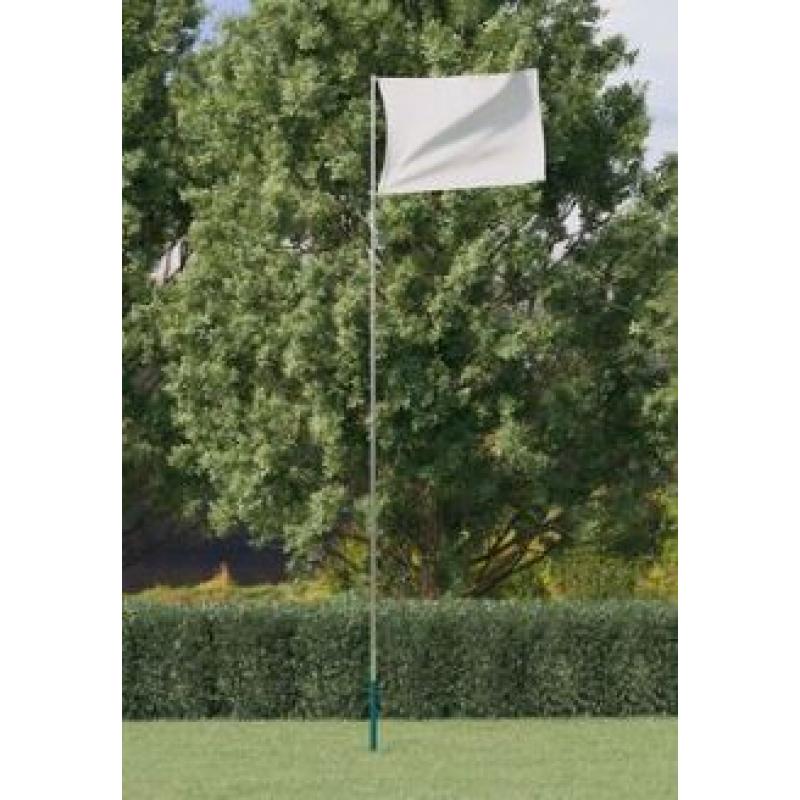 Teleskopisk flaggstång silve