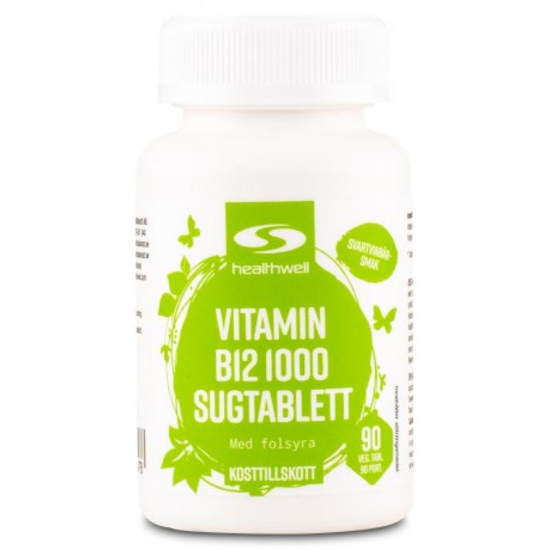 Healthwell Vitamin B12 1000 Sugtabletter