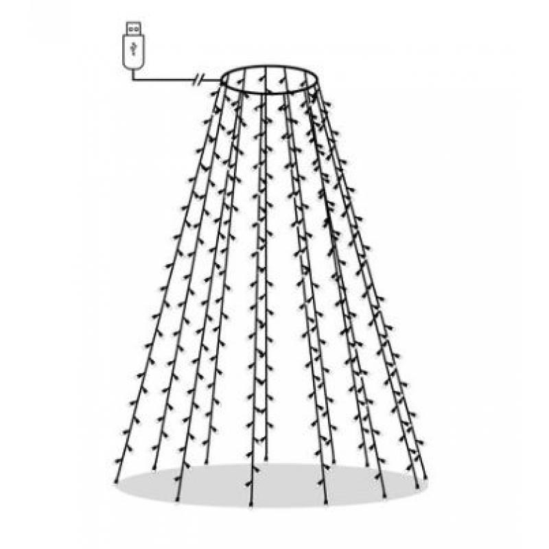 vidaXL Ljusnät för julgran