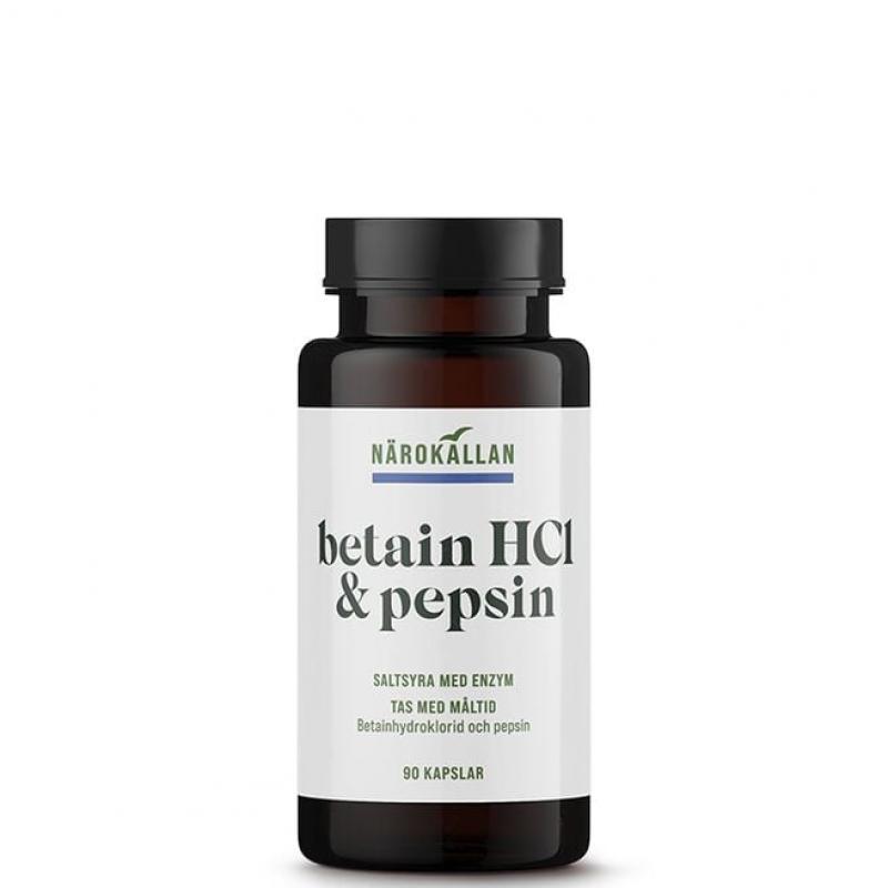 Närokällan Betain HCL & Pepsin 90 kapslar