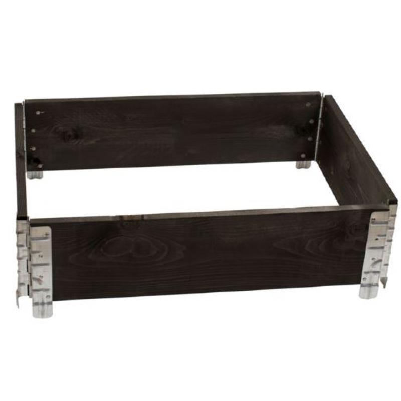 Odlingslåda pallkrage, svart 60x80cm