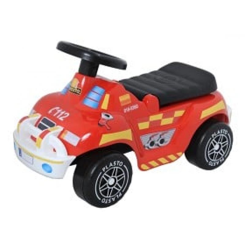 Plasto Sparkbil med tysta hjul (Brandbil)