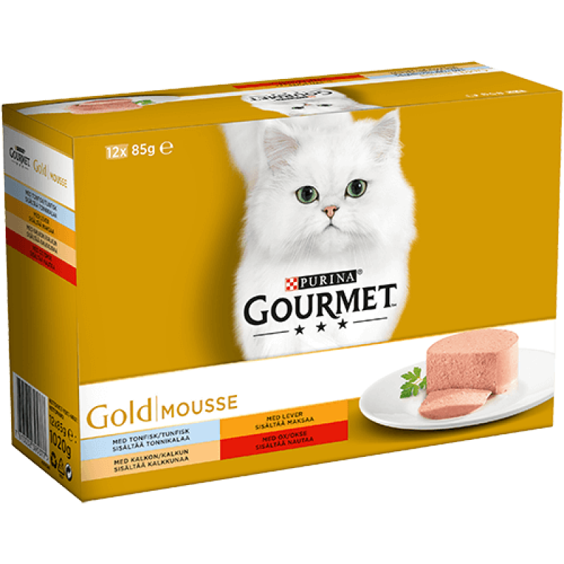 Purina Gourmet Våtfoder Mousse för katt 12-pack