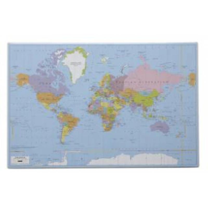 Skrivunderlägg Världskartan