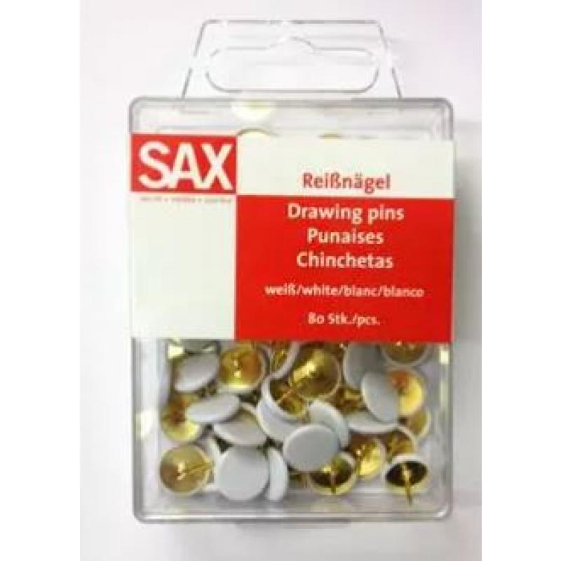 Häftstift i plastask vita