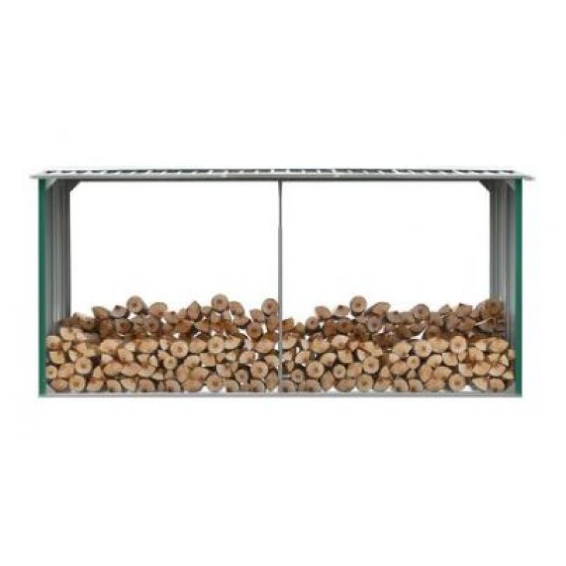 Vedskjul i galvaniserat stål